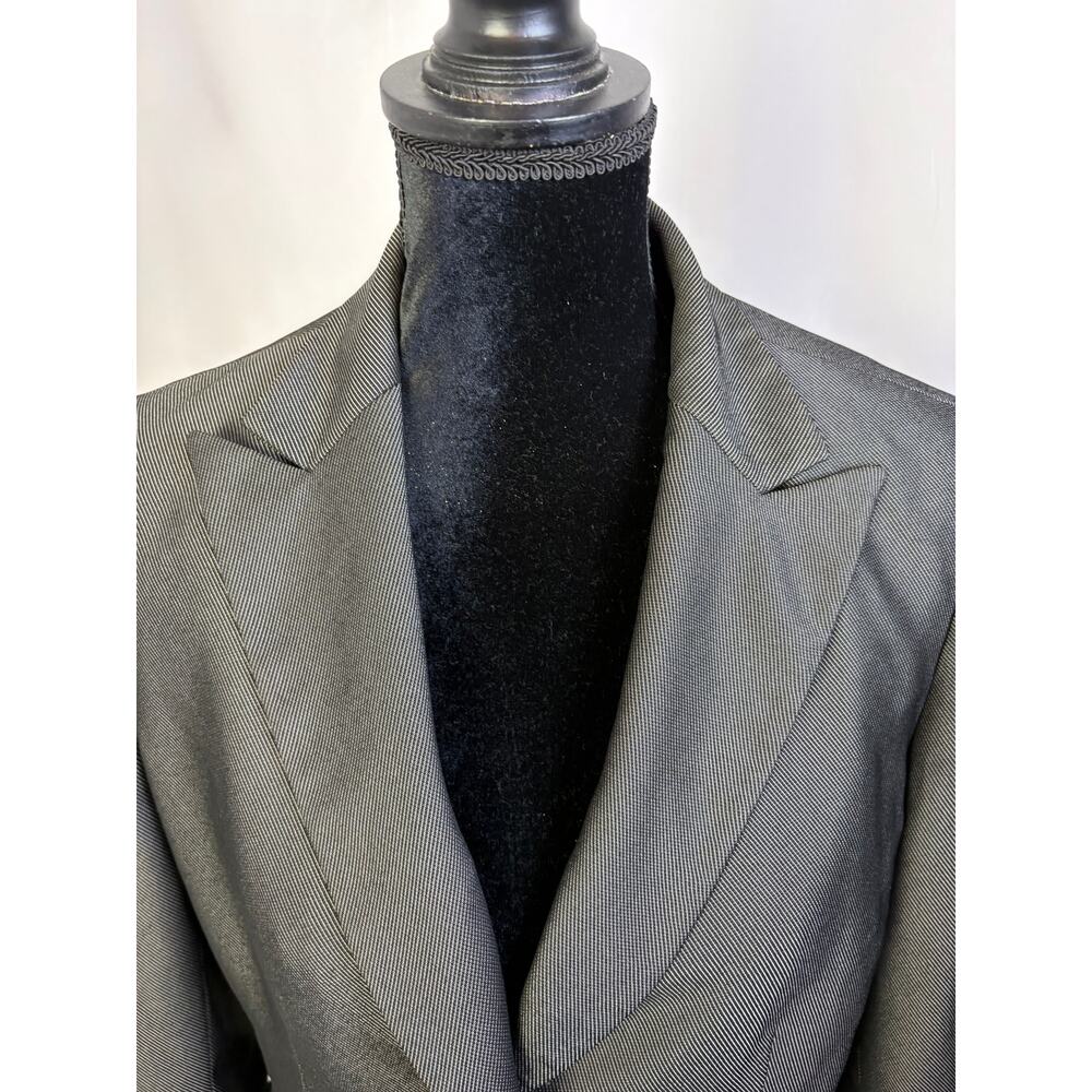 Kasper Women’s Size 12 Charcoal Gray Tailored Blazer Career Jacket - Picture 11 of 14